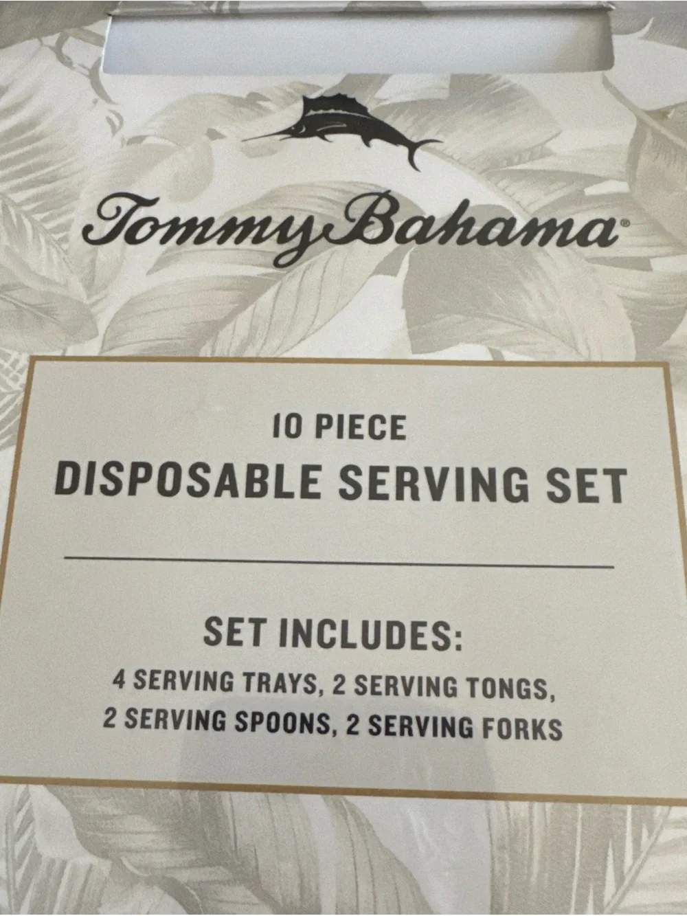 New Tommy Bahama Disposable 10 Piece Serving Set July 4th Memorial Day Picnic